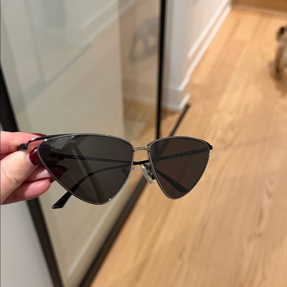 Authentic Balenciaga Silver and Black Sunglasses - Picture 3 of 8